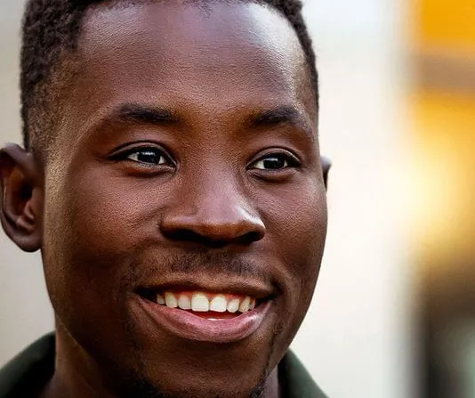 Cavity restoration patient showing nice dental work